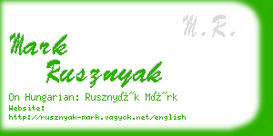 mark rusznyak business card